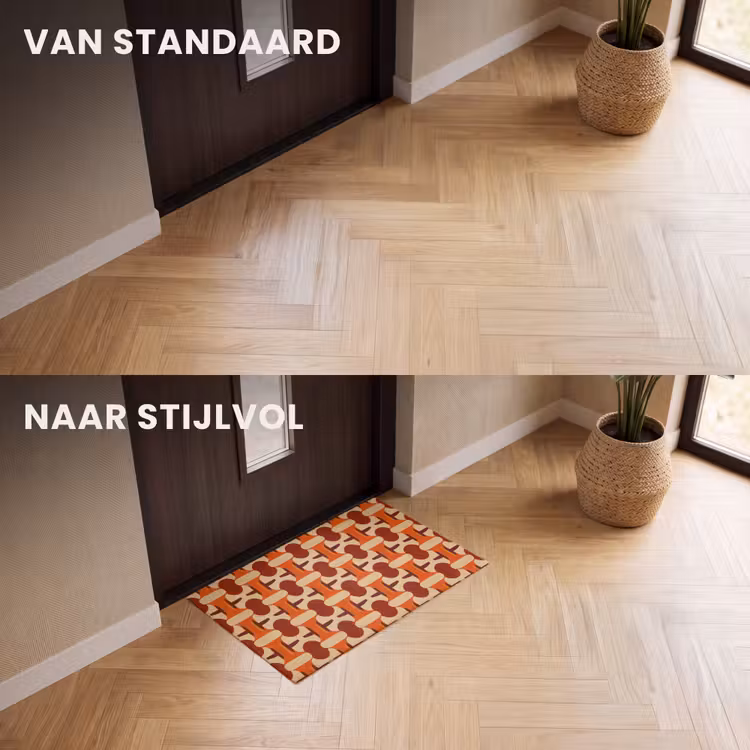 Deurmat - Geometrisch - Retro - Oranje — 3