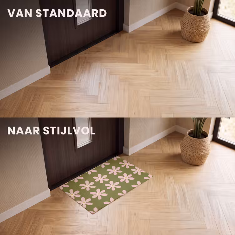 Deurmat - Bloem - Modern - Groen — 3