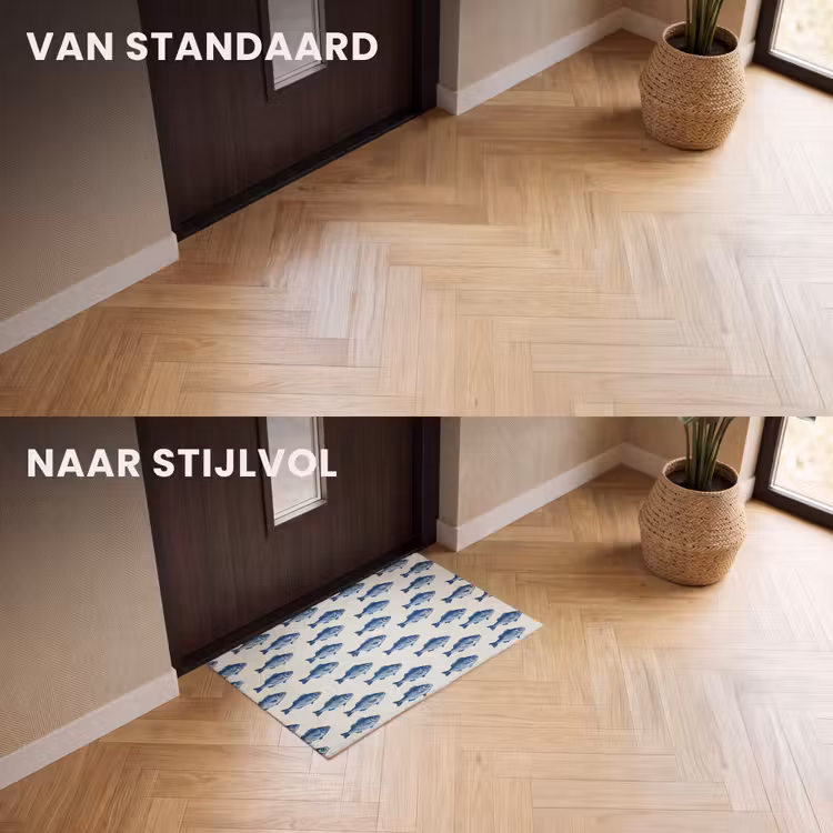 Deurmat - Vis - Patroon - Blauw — 3