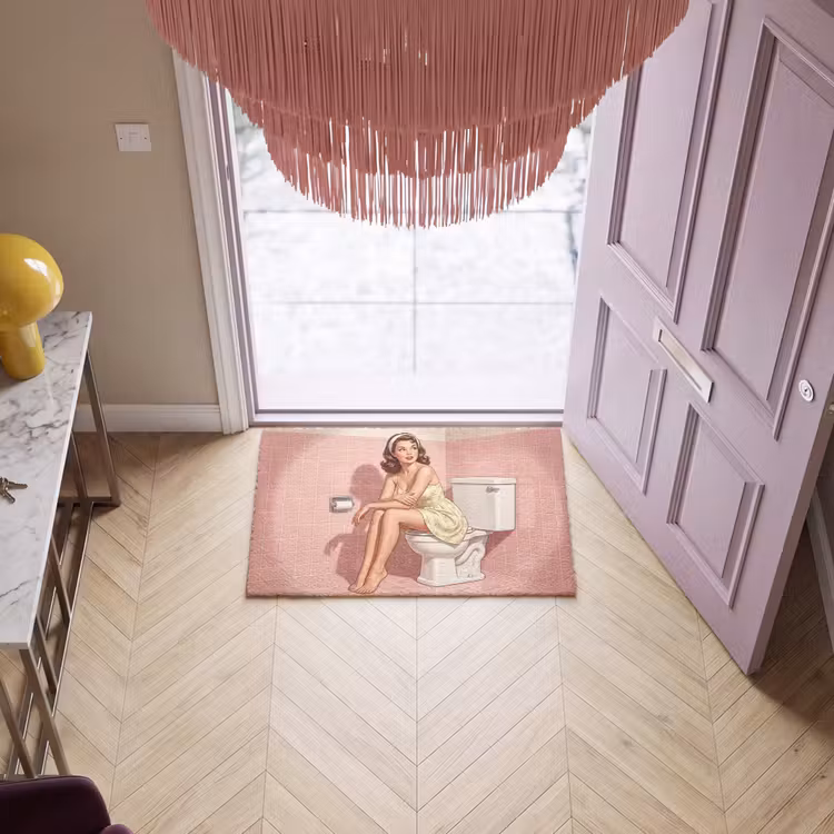 Deurmat - Roze - Retro - Vrouw — 4