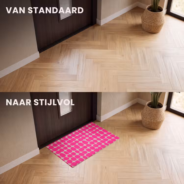 Deurmat - Stippen - Patroon - Roze — 3