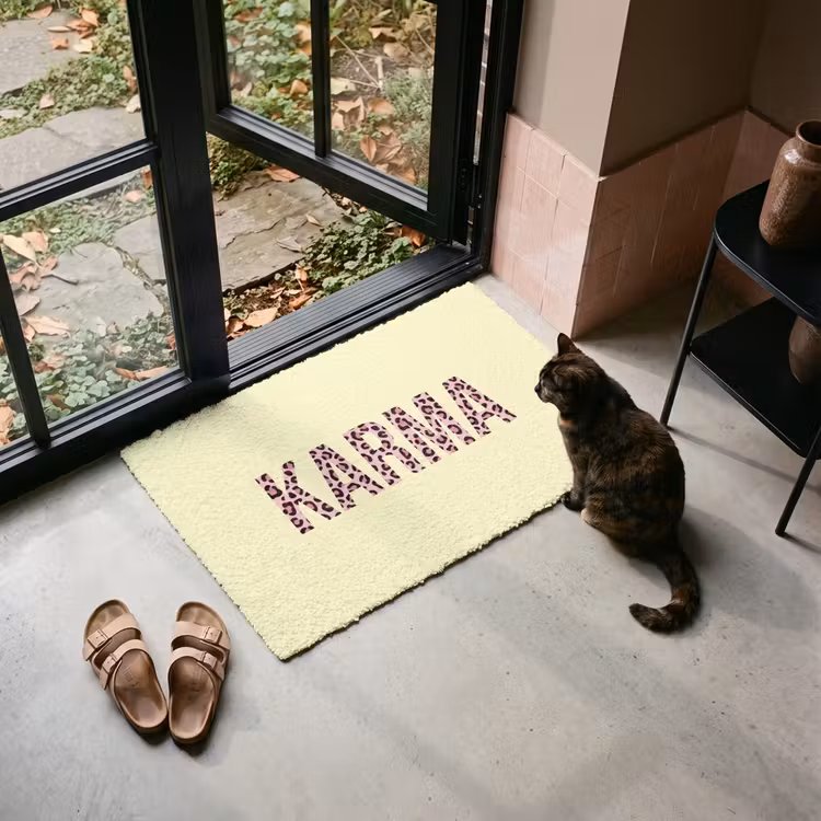 Deurmat - Karma - Luipaardprint - Geel — 2