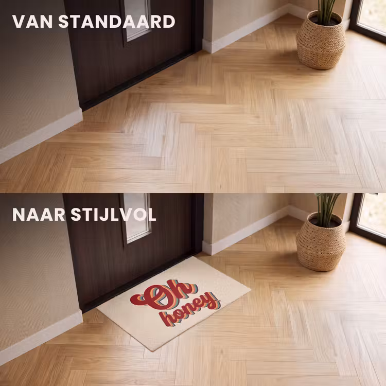 Deurmat - Oh honey - Rood - Schaduw — 3