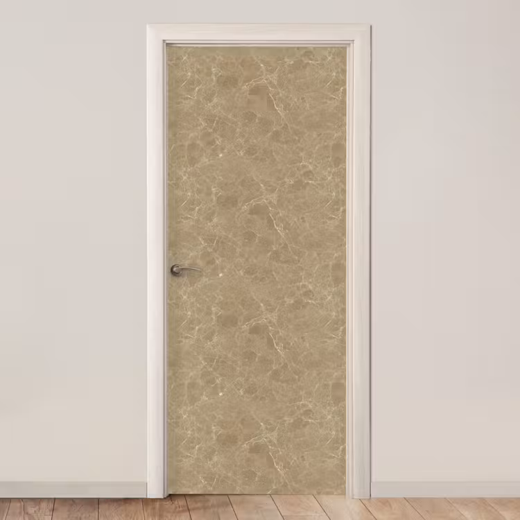 Deursticker - Beige - Marmer - Witte aders — 1