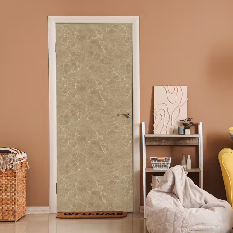 Deursticker - Beige - Marmer - Witte aders — 2