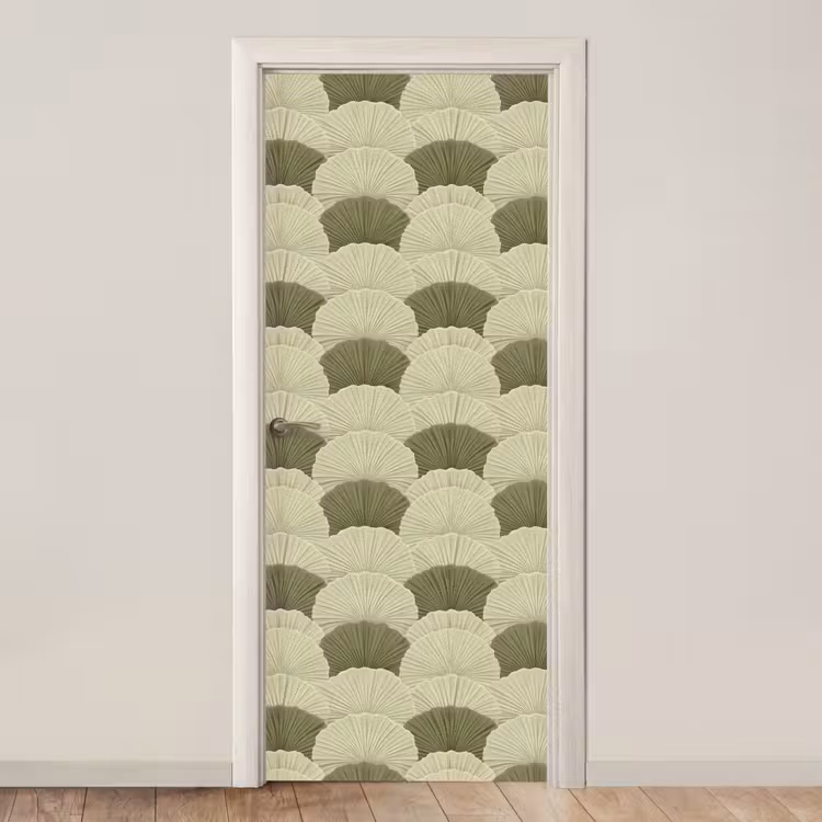 Deursticker - Bladeren - Structuur - Groen — 1
