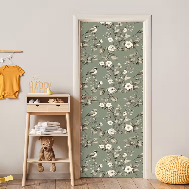 Deursticker - Botanisch - Vogels - Groen — 6