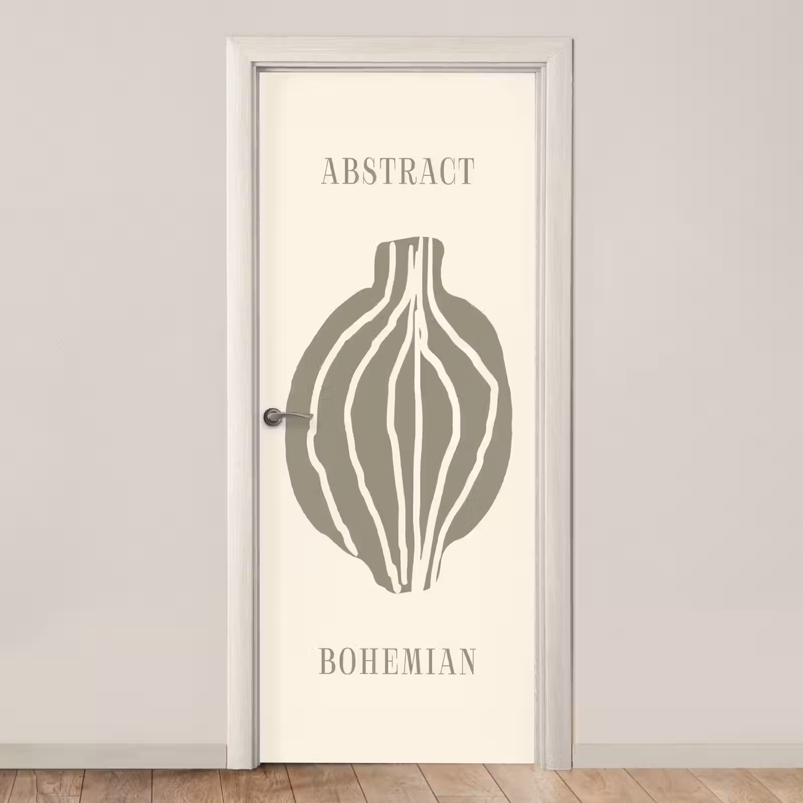 Deursticker - Boho - Groen - Abstract — 1