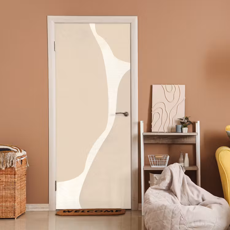 Deursticker - Abstract - Beige - Moderne kunst — 2