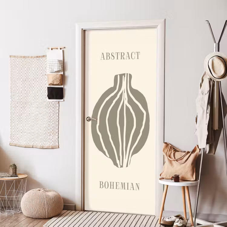 Deursticker - Boho - Groen - Abstract — 8
