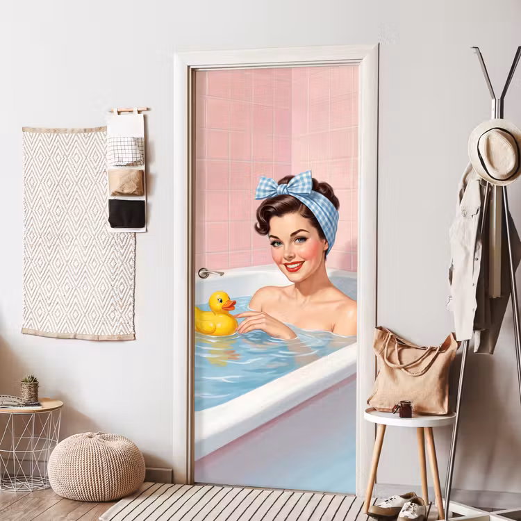 Deursticker - Badkamer - Eend - Blauw — 8