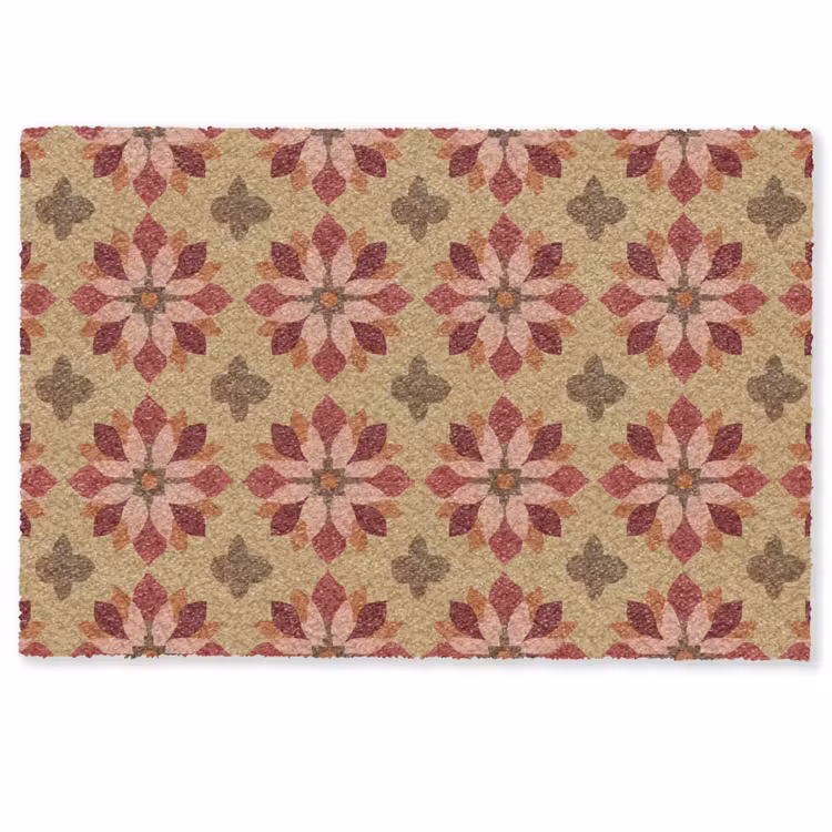 Deurmat - Bloemen - Retro - Groen — 1