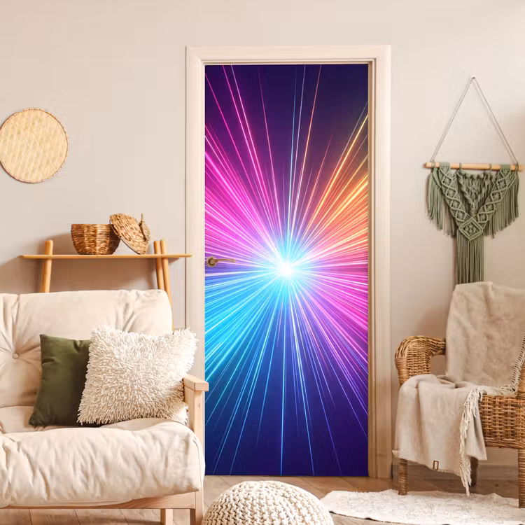 Deursticker - Abstract - Light - Burst - Modern - Colorful — 4
