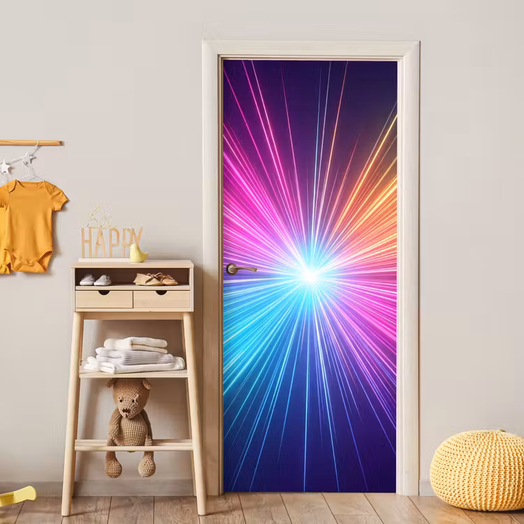 Deursticker - Abstract - Light - Burst - Modern - Colorful — 6