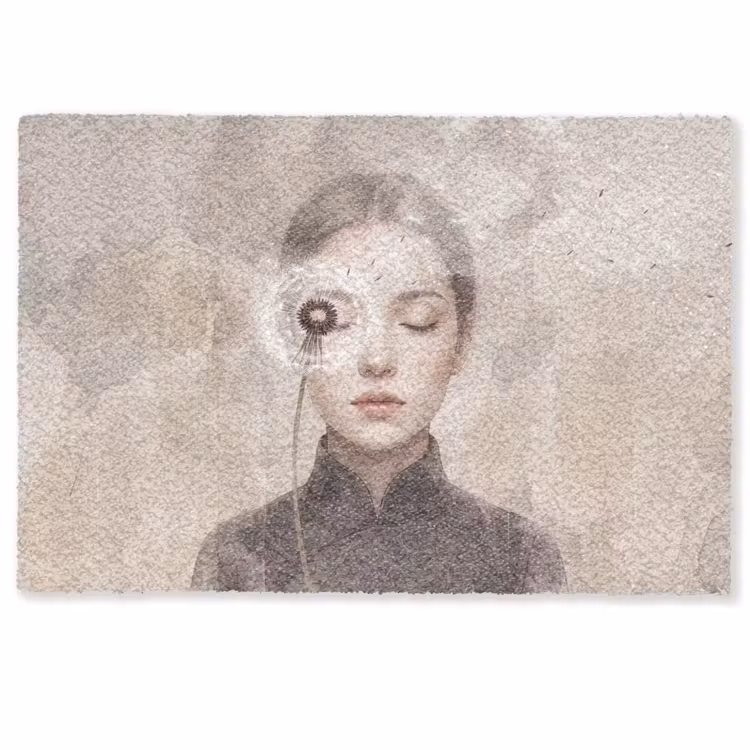 Deurmat - Vrouw - Sereen - Grijs — 1