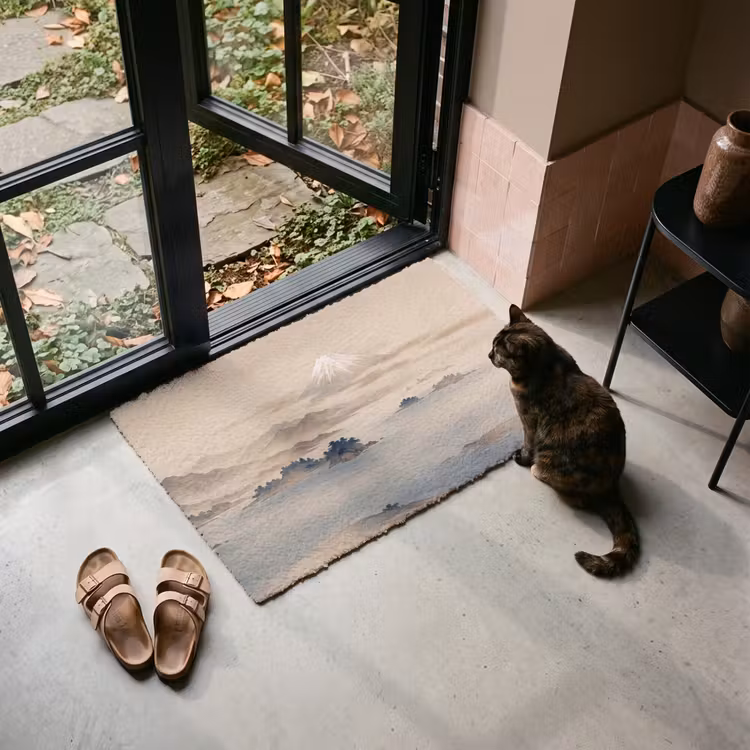 Deurmat - Japans - Landschap - Beige — 2
