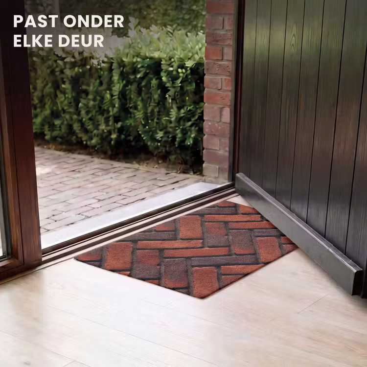 Deurmat - Bakstenen - Visgraat - Structuur - Roodbruin — 7