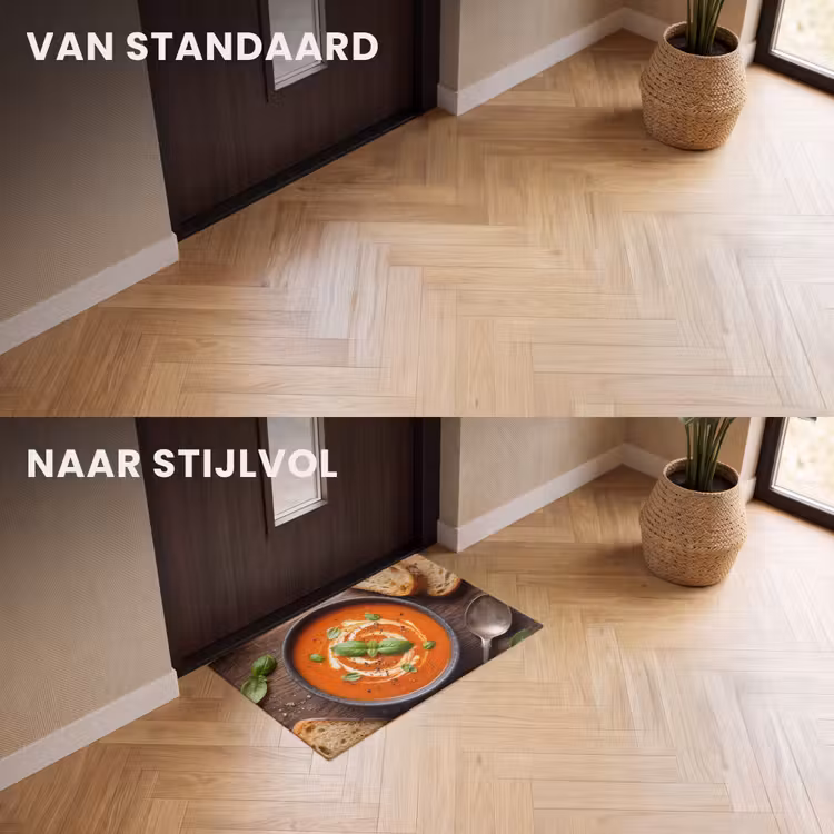 Deurmat - Eten - Soep - Basilicum - Rustiek - Rood — 3