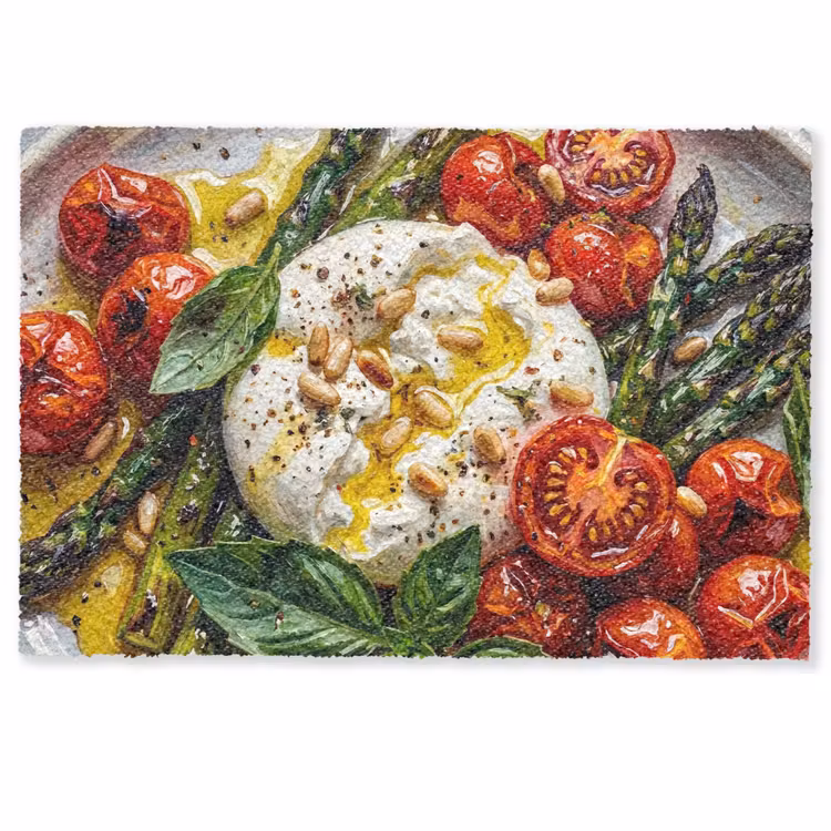 Deurmat - Eten - Groenten - Kaas - Modern - Vers — 1