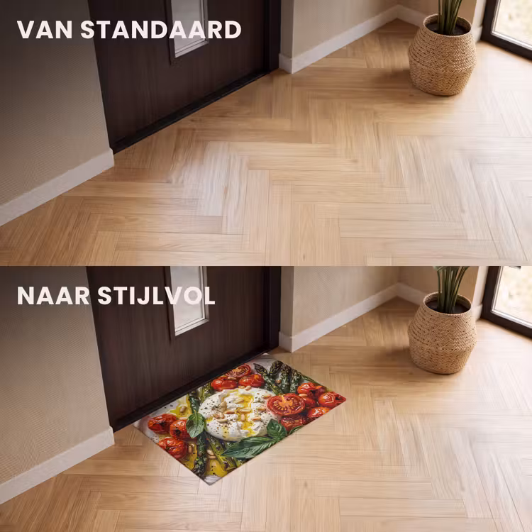 Deurmat - Eten - Groenten - Kaas - Modern - Vers — 3