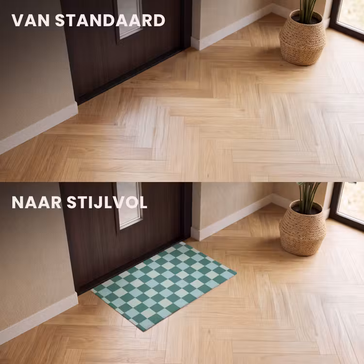Deurmat - Schaak - Klassiek - Groen — 3