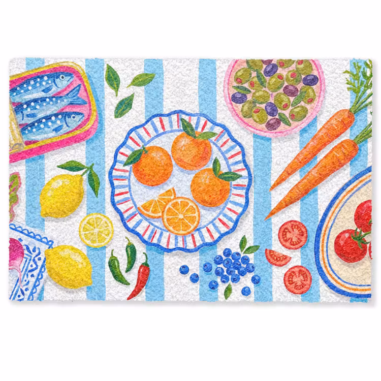 Deurmat - Eten - Vers - Illustratie — 1