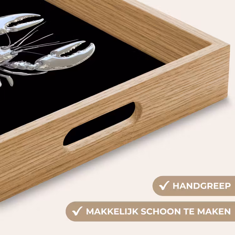 Dienblad - Kreeft - Zilver - Metallic - Luxe — 8