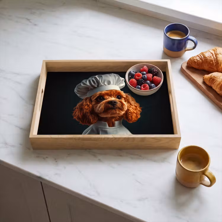 Dienblad - Bruin - Kok - Hondje — 3