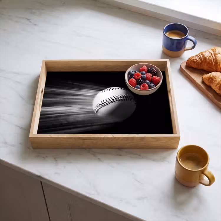 Dienblad - Honkbal - Wit - Vliegt — 3