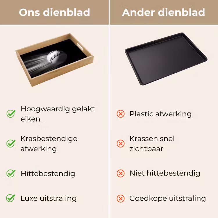 Dienblad - Honkbal - Wit - Vliegt — 9