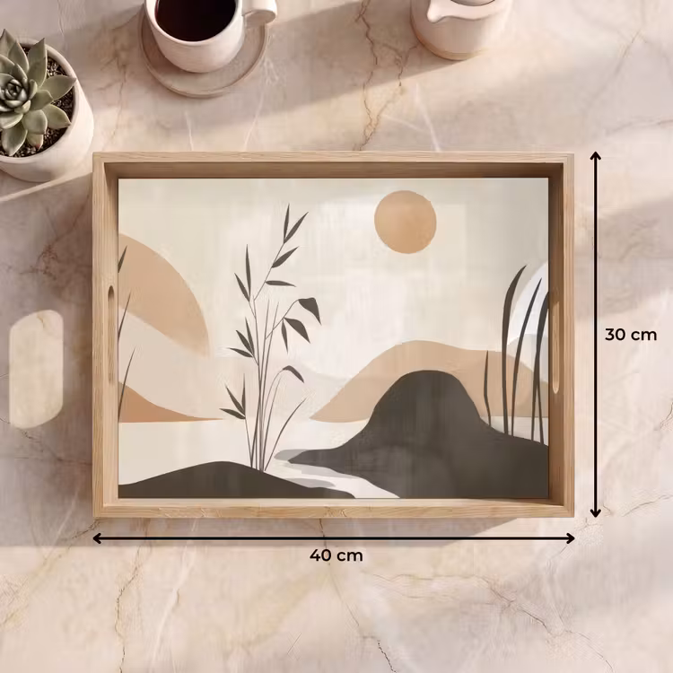 Dienblad - Japandi - Landschap - Beige — 7