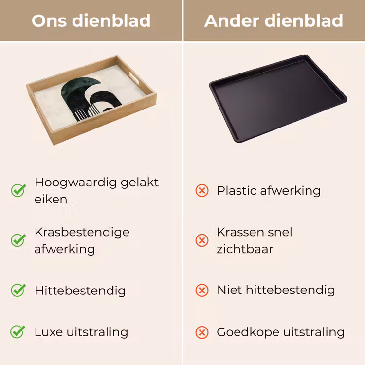 Dienblad - Bogen - Donkergroen - Lijnen — 9
