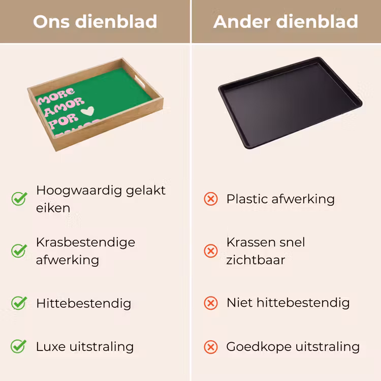 Dienblad - Amor - Valentijn - Groen - Tekst — 9