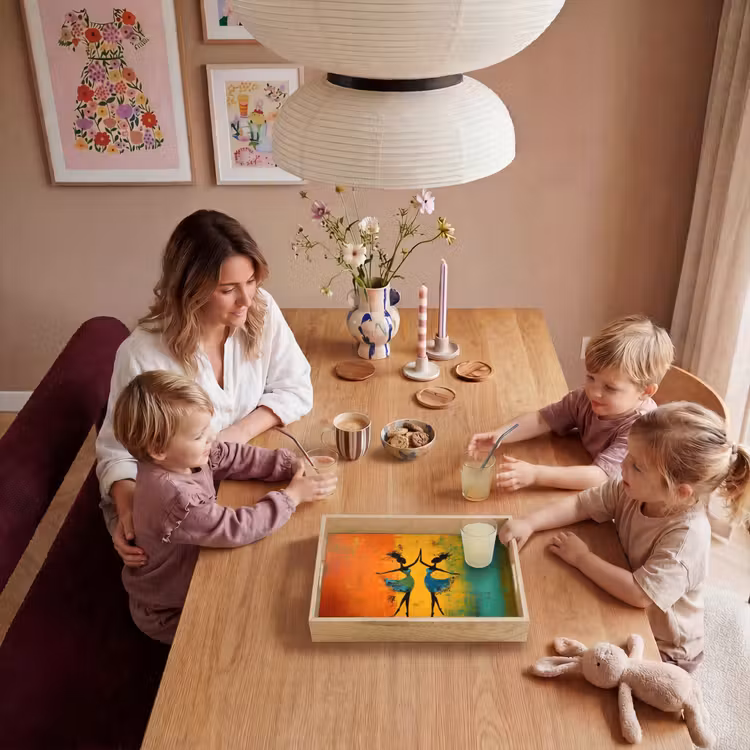 Dienblad - Dansen - Vrouwen - Verfstructuur — 5