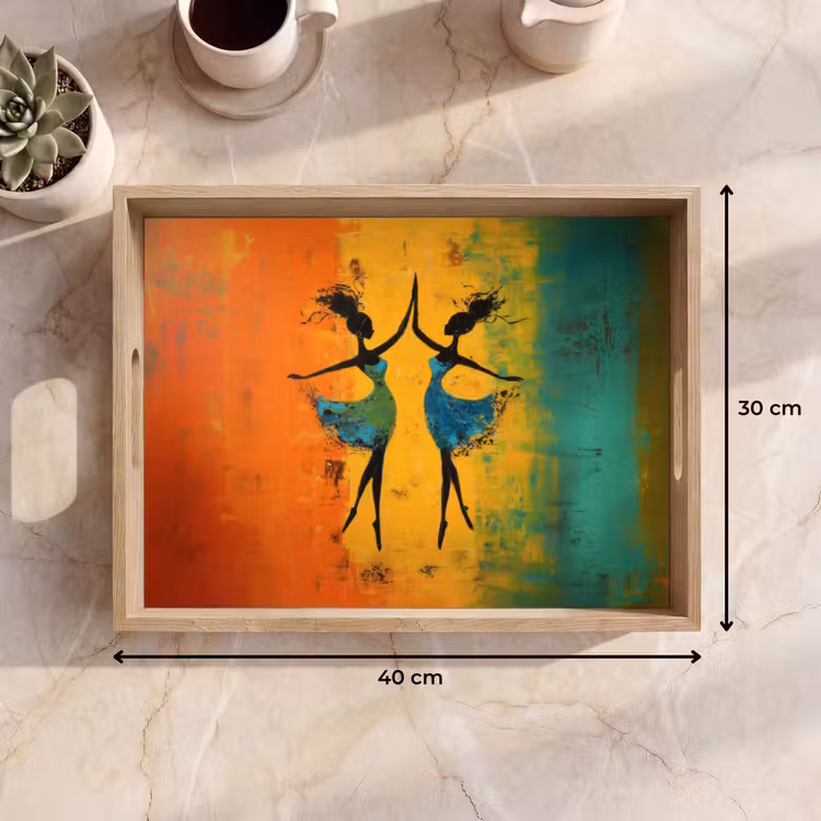Dienblad - Dansen - Vrouwen - Verfstructuur — 7