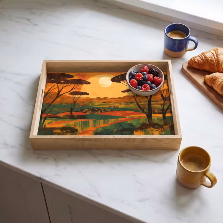 Dienblad - Landschap - Afrikaans - Zon — 3