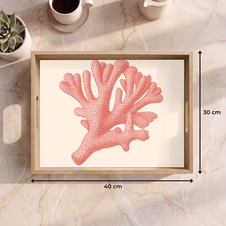 Dienblad - Koraal - Stipjes - Roze — 7