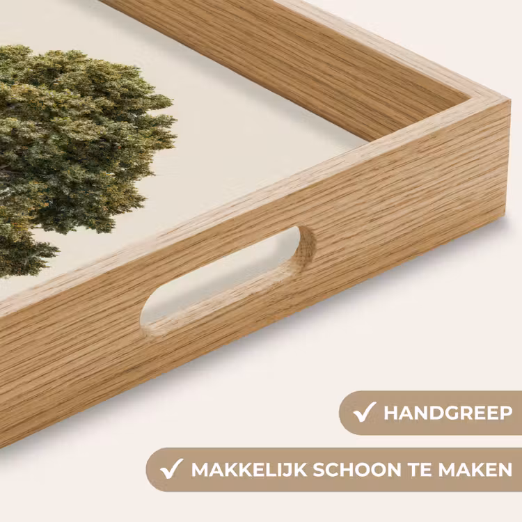 Dienblad - Eikenboom - Groen - Lichte achtergrond — 8