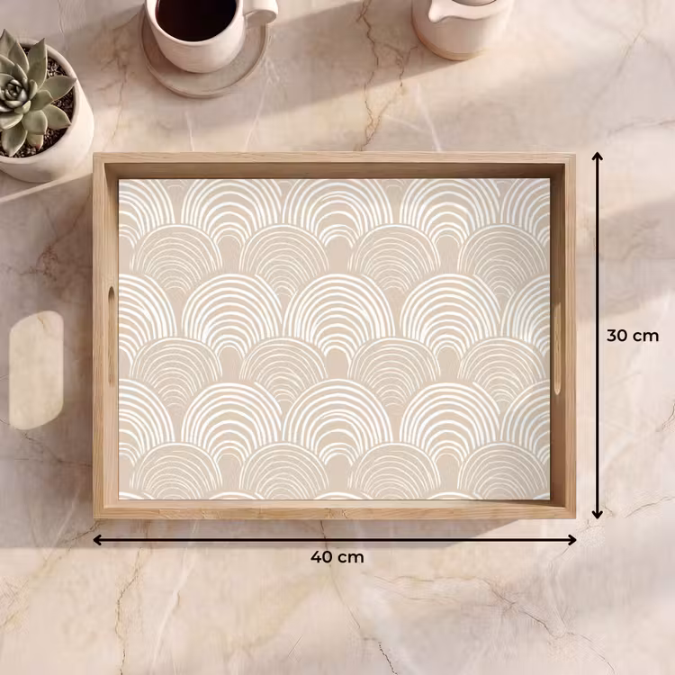 Dienblad - Golven - Structuur - Beige — 7