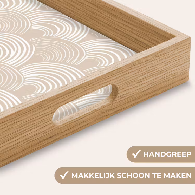 Dienblad - Golven - Structuur - Beige — 8