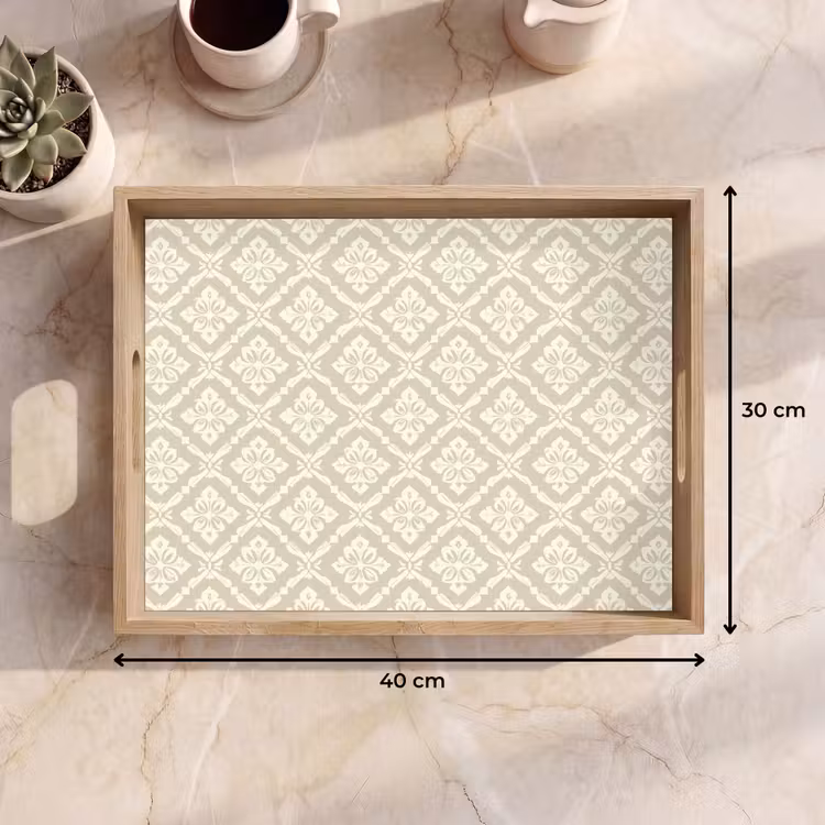 Dienblad - Floraal - Ornament - Beige — 7