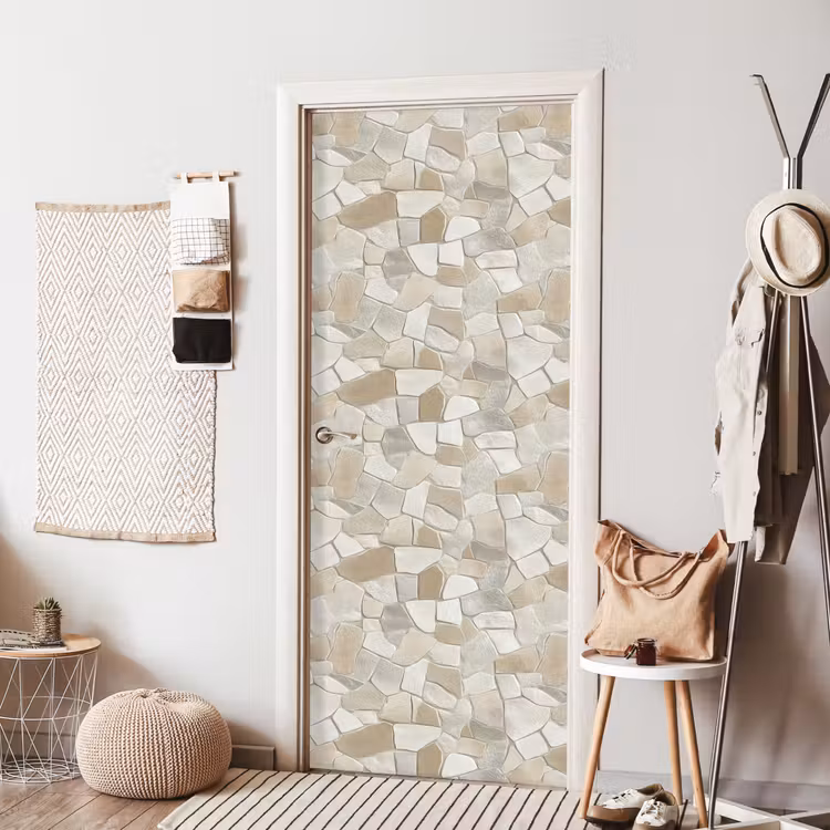 Deursticker - Mozaïek - Stenen - Beige — 8