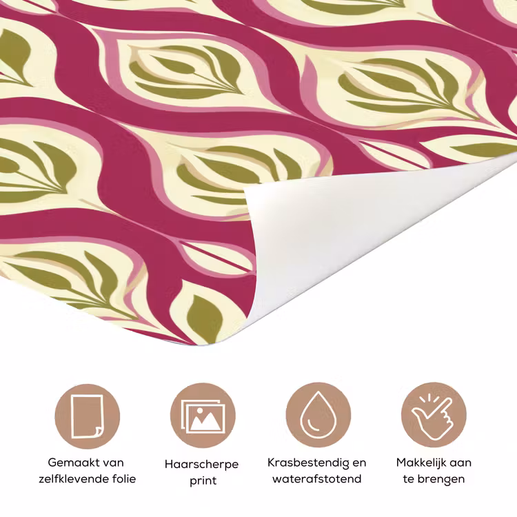 Deursticker - Retro - Floraal - Paars — 3
