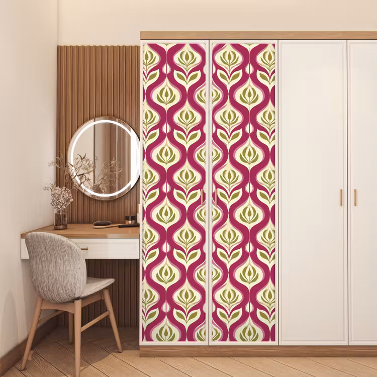 Deursticker - Retro - Floraal - Paars — 5