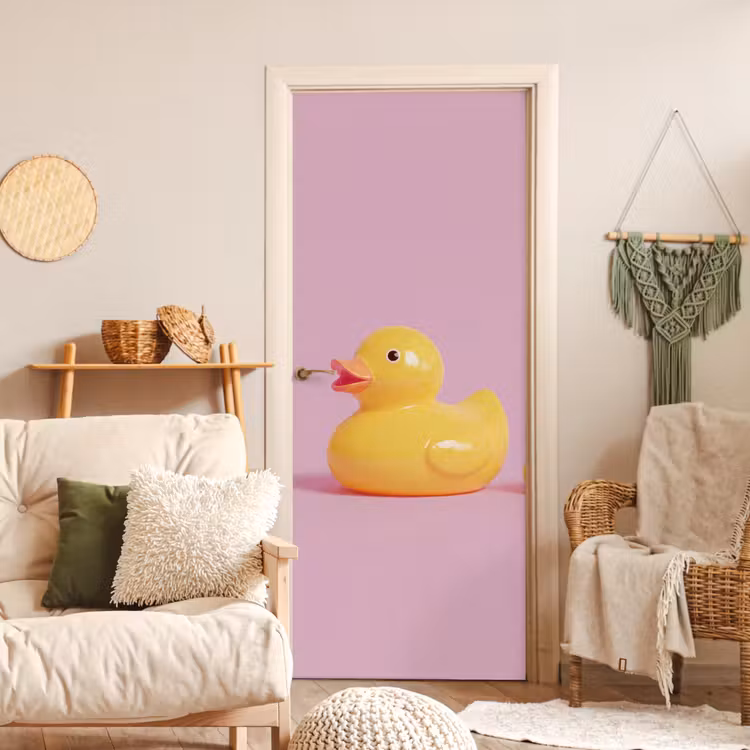 Deursticker - Eendjes - Vrolijk - Roze — 4