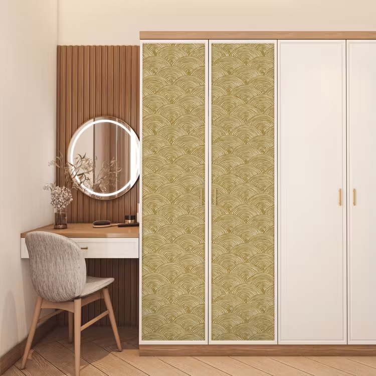 Deursticker - Waaier - Geometrisch - Groen — 5