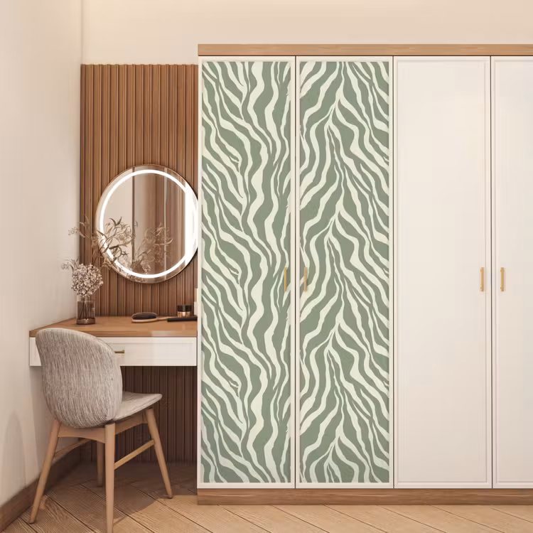 Deursticker - Zebra - Motief - Groen — 5