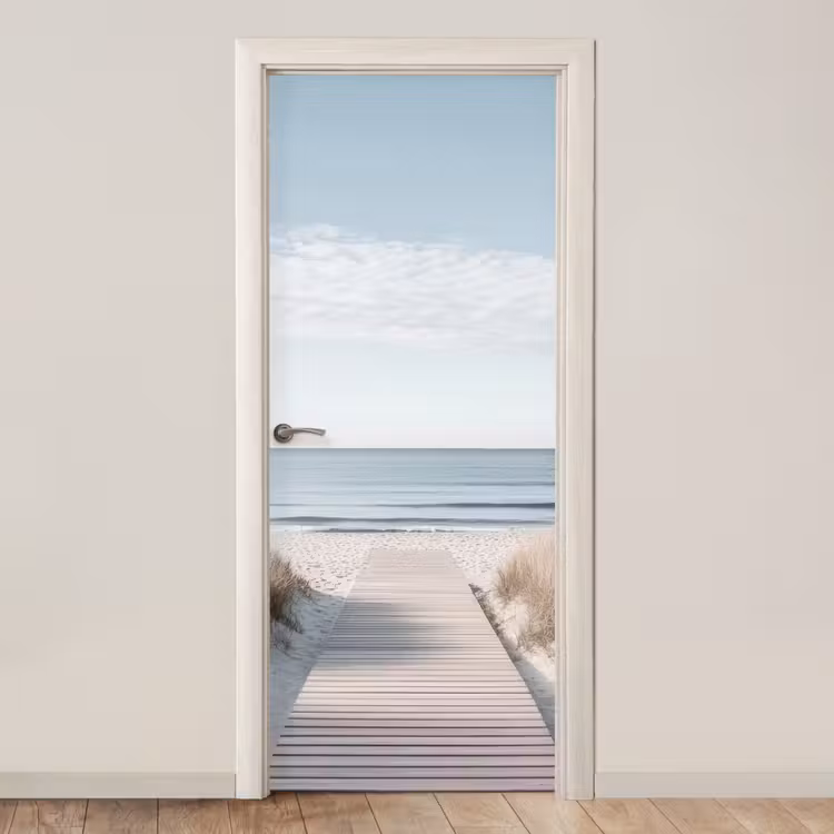 Deursticker - Pad - Strand - Duinen - Natuur — 1