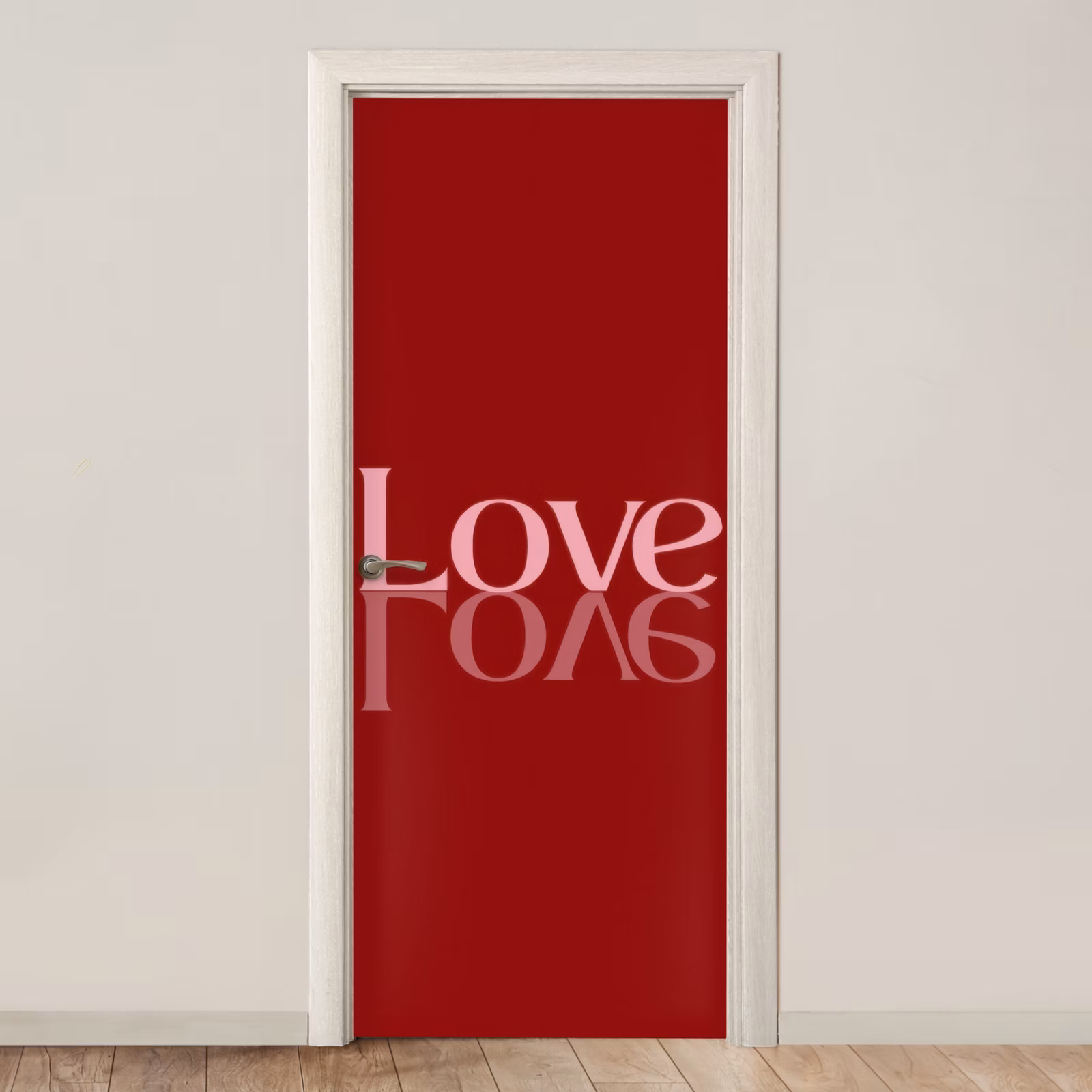 Deursticker - Love - Spiegeling - Rood — 1