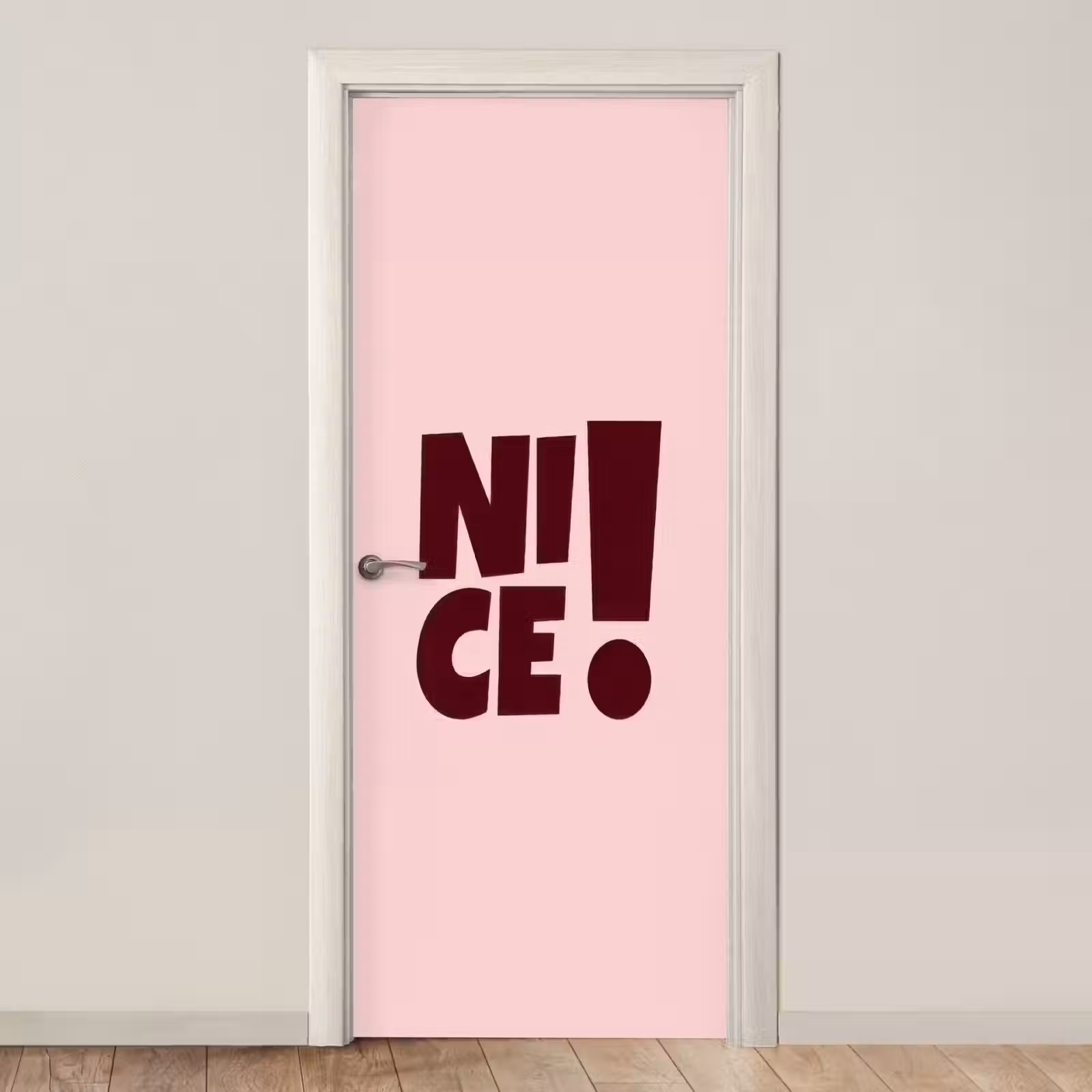 Deursticker - Nice - Uitroepteken - Roze — 1